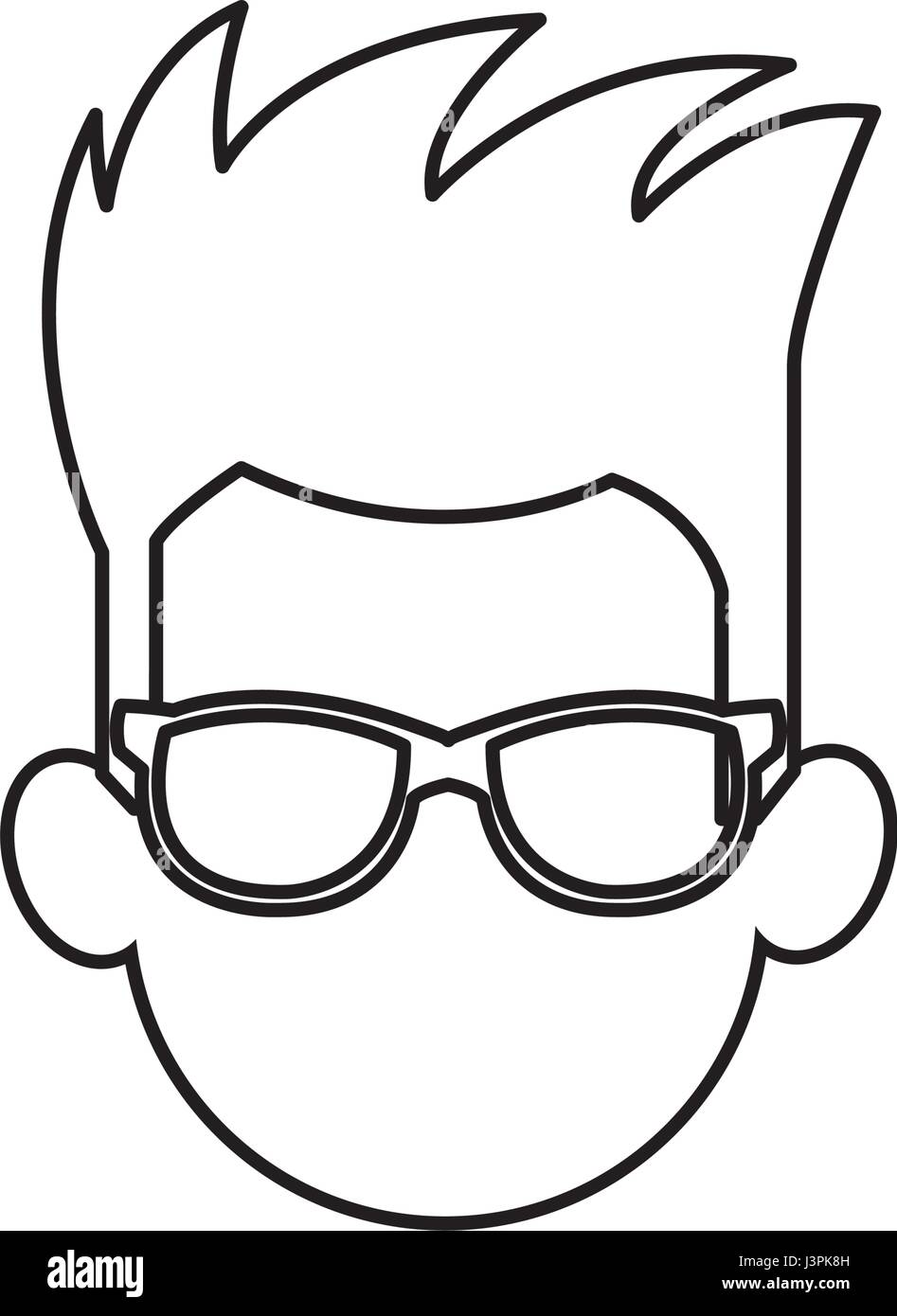 outline head man character person Stock Vector Image &amp; Art - Alamy