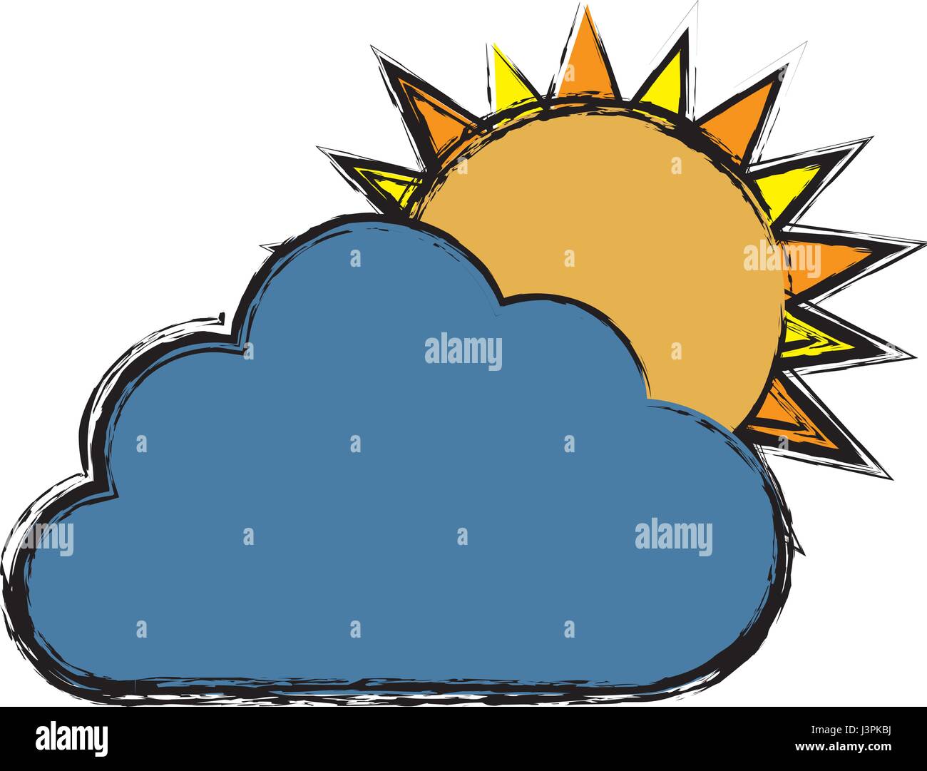 sun and cloud icon Stock Vector Image & Art - Alamy