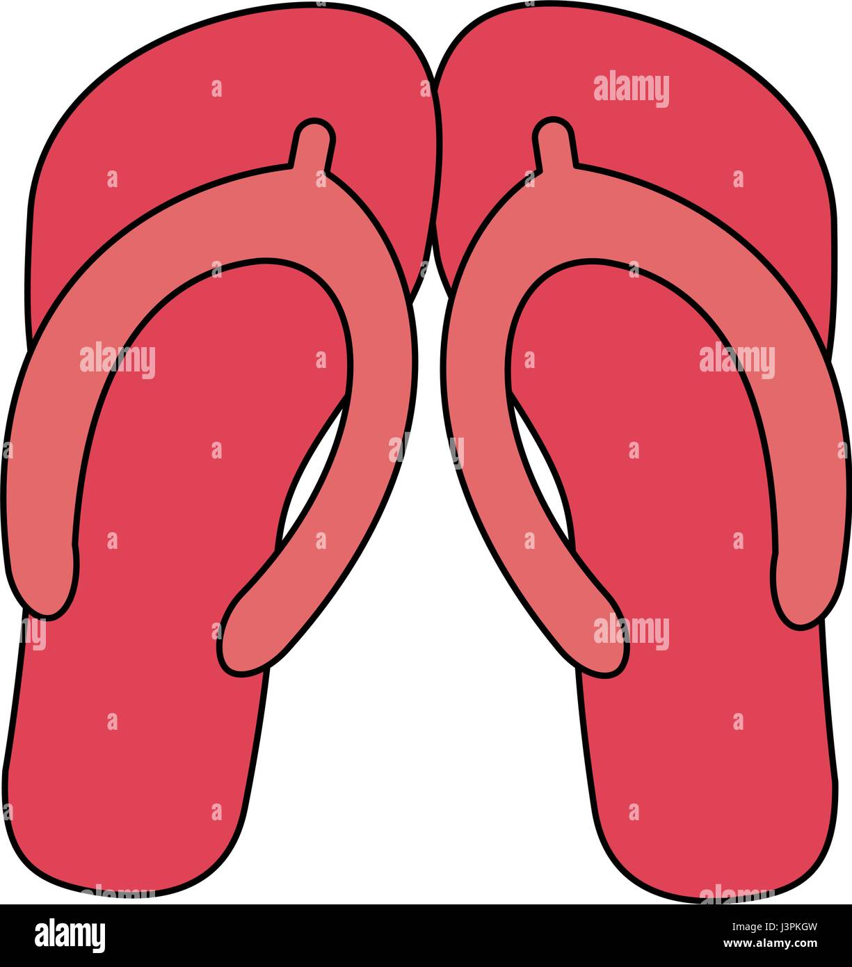 color image cartoon beach flip-flops shoes Stock Vector Image & Art - Alamy