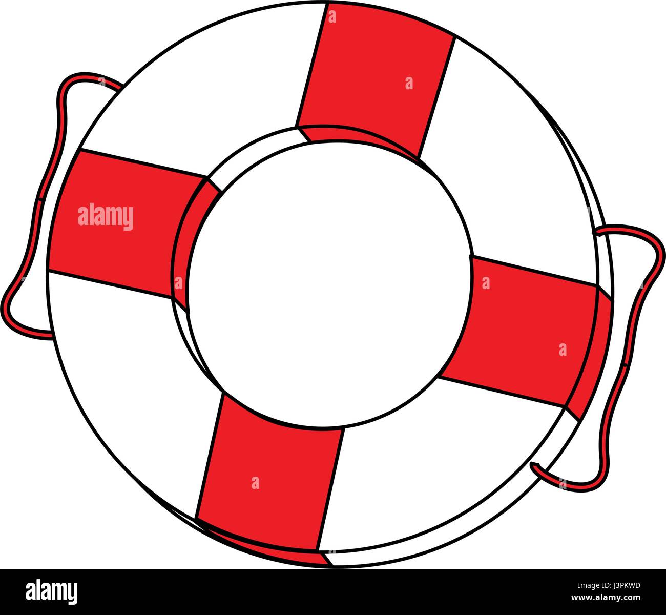 color silhouette image inflatable rings for rescue Stock Vector Image ...