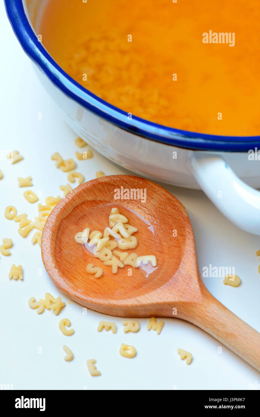 Buchstabensuppe hi-res stock photography and images - Alamy
