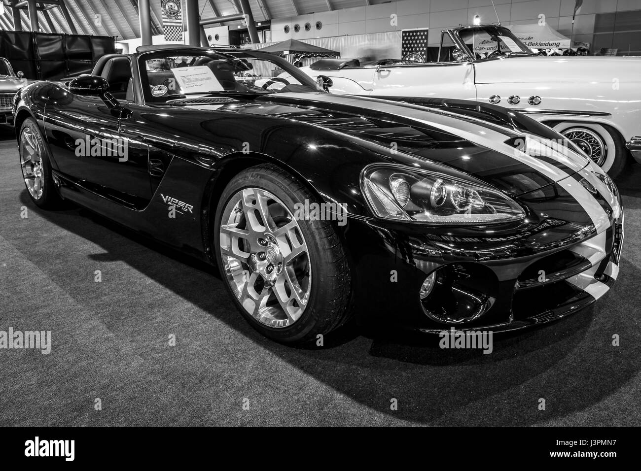 STUTTGART, GERMANY - MARCH 03, 2017: Sports car Dodge Viper SRT-10, 2008. Europe's greatest classic car exhibition 'RETRO CLASSICS' Stock Photo