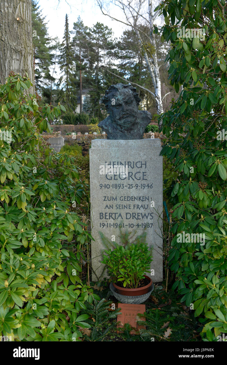 Grab, Heinrich George, Friedhof Zehlendorf, Onkel-Tom-Strasse, Zehlendorf, Berlin, Deutschland Stock Photo