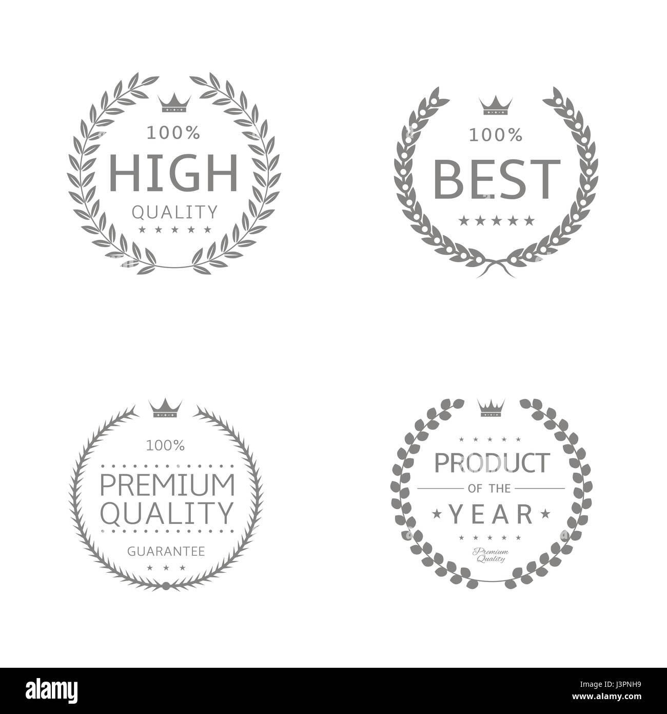 Laurel wreath icons Stock Vector Image & Art - Alamy
