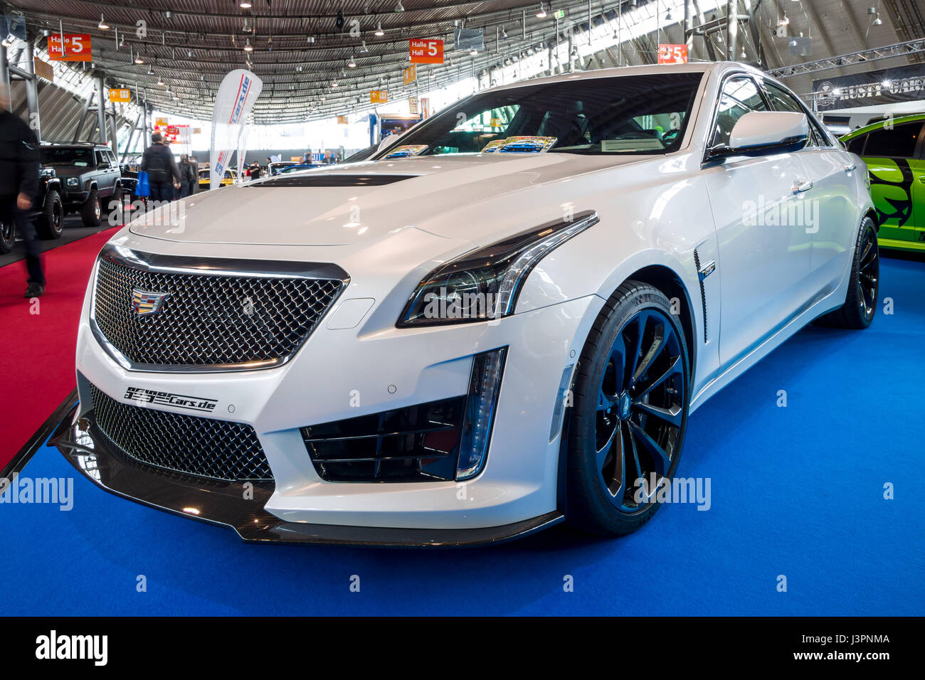 STUTTGART, GERMANY MARCH 03, 2017 Midsize luxury car Cadillac CTSV