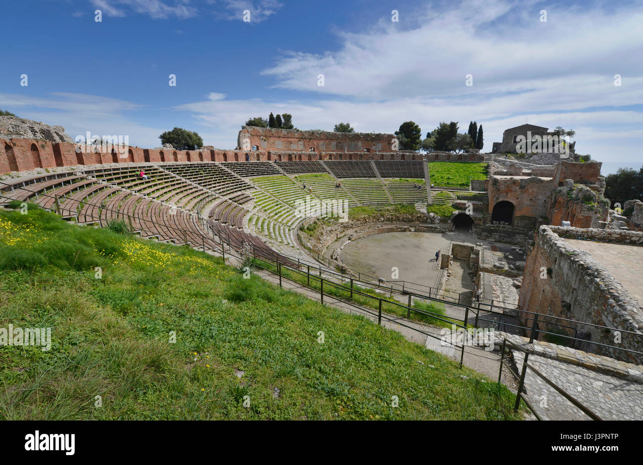 Teatro Greco, Taormina, Sizilien, Italien Stock Photo