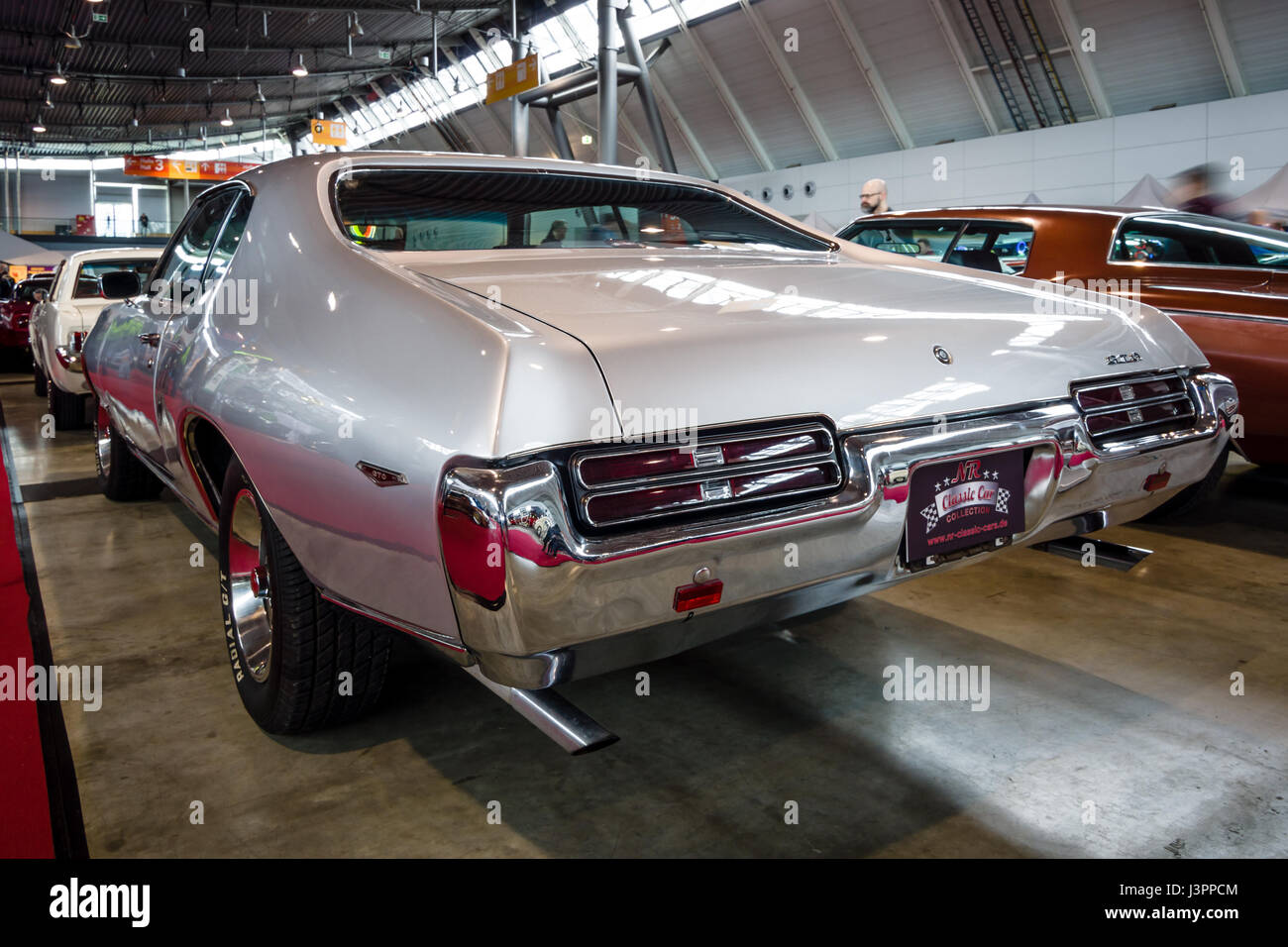 STUTTGART, GERMANY - MARCH 03, 2017: Muscle car Pontiac GTO, 1969. Rear view. Europe's greatest classic car exhibition 'RETRO CLASSICS' Stock Photo