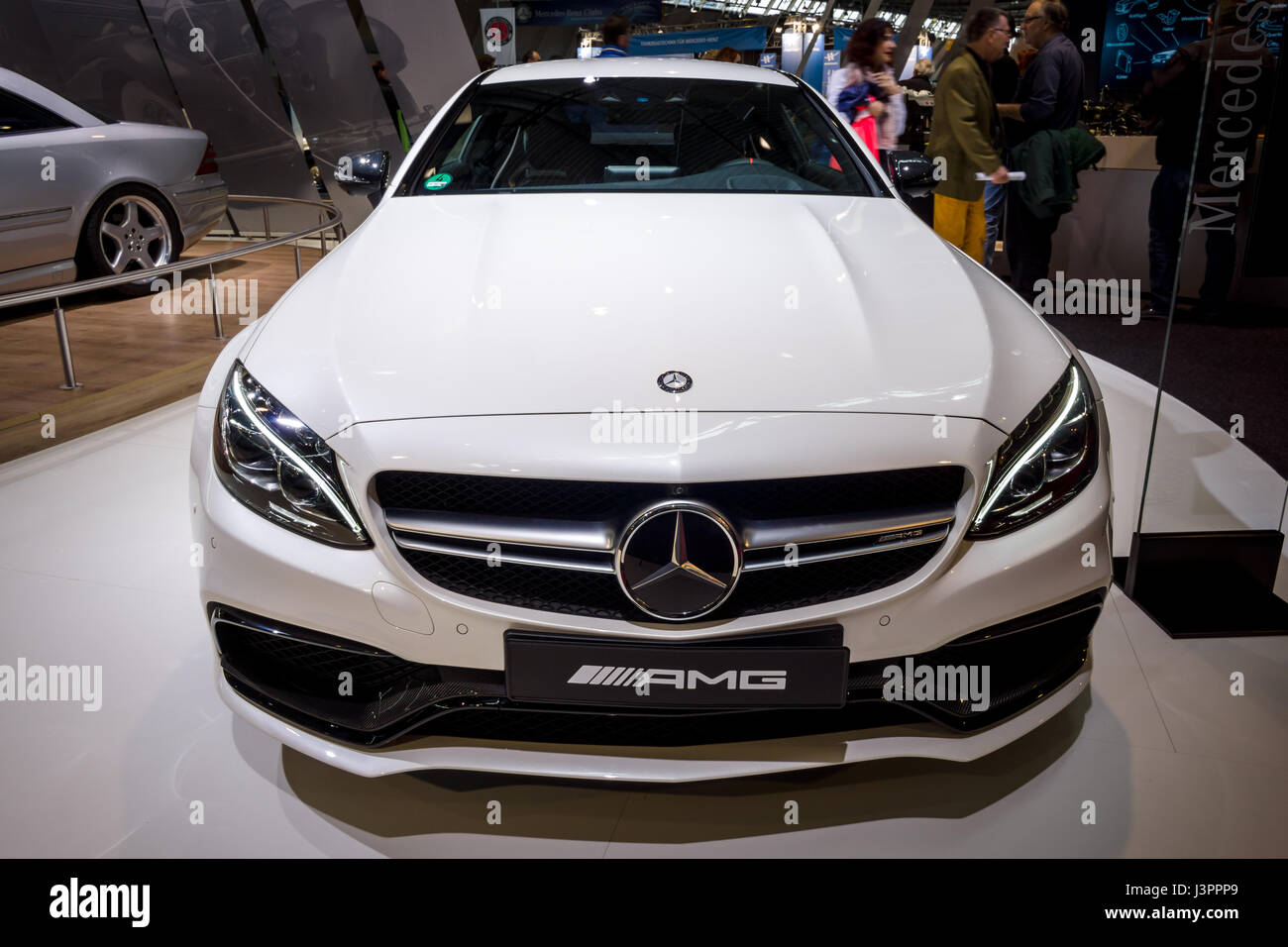 STUTTGART, GERMANY MARCH 03, 2017 Compact luxury car MercedesAMG