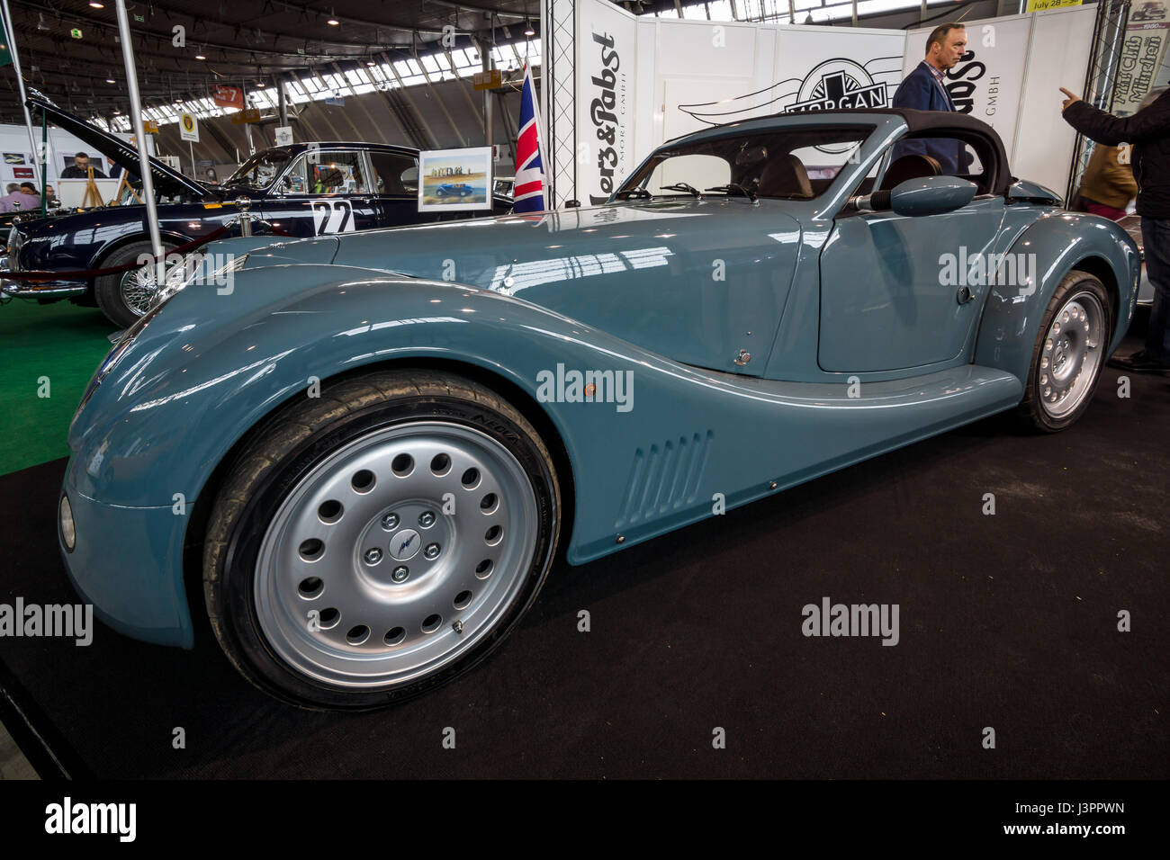 STUTTGART, GERMANY - MARCH 03, 2017: Sports car Morgan Aero 8, 2016. Europe's greatest classic car exhibition 'RETRO CLASSICS' Stock Photo