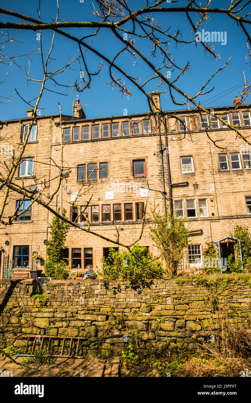 old houses Holmfirth Yorkshire Ray Boswell Stock Photo Alamy