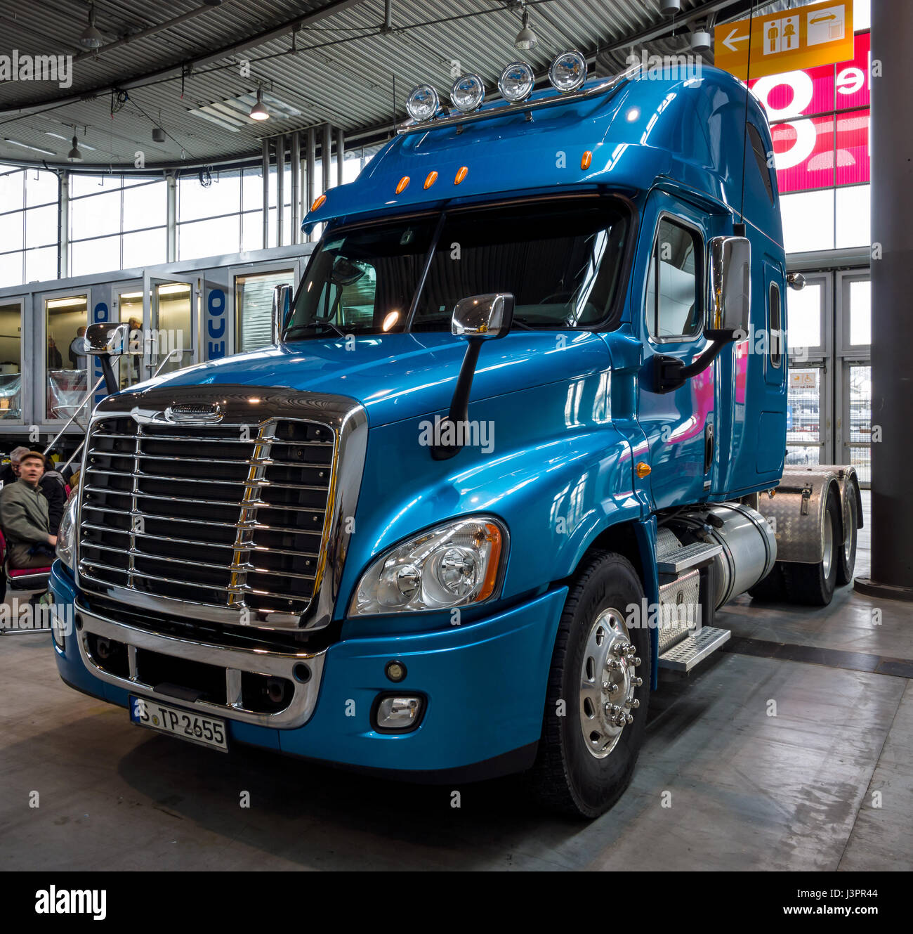 STUTTGART, GERMANY MARCH 03, 2017 Truck Freightliner Cascadia