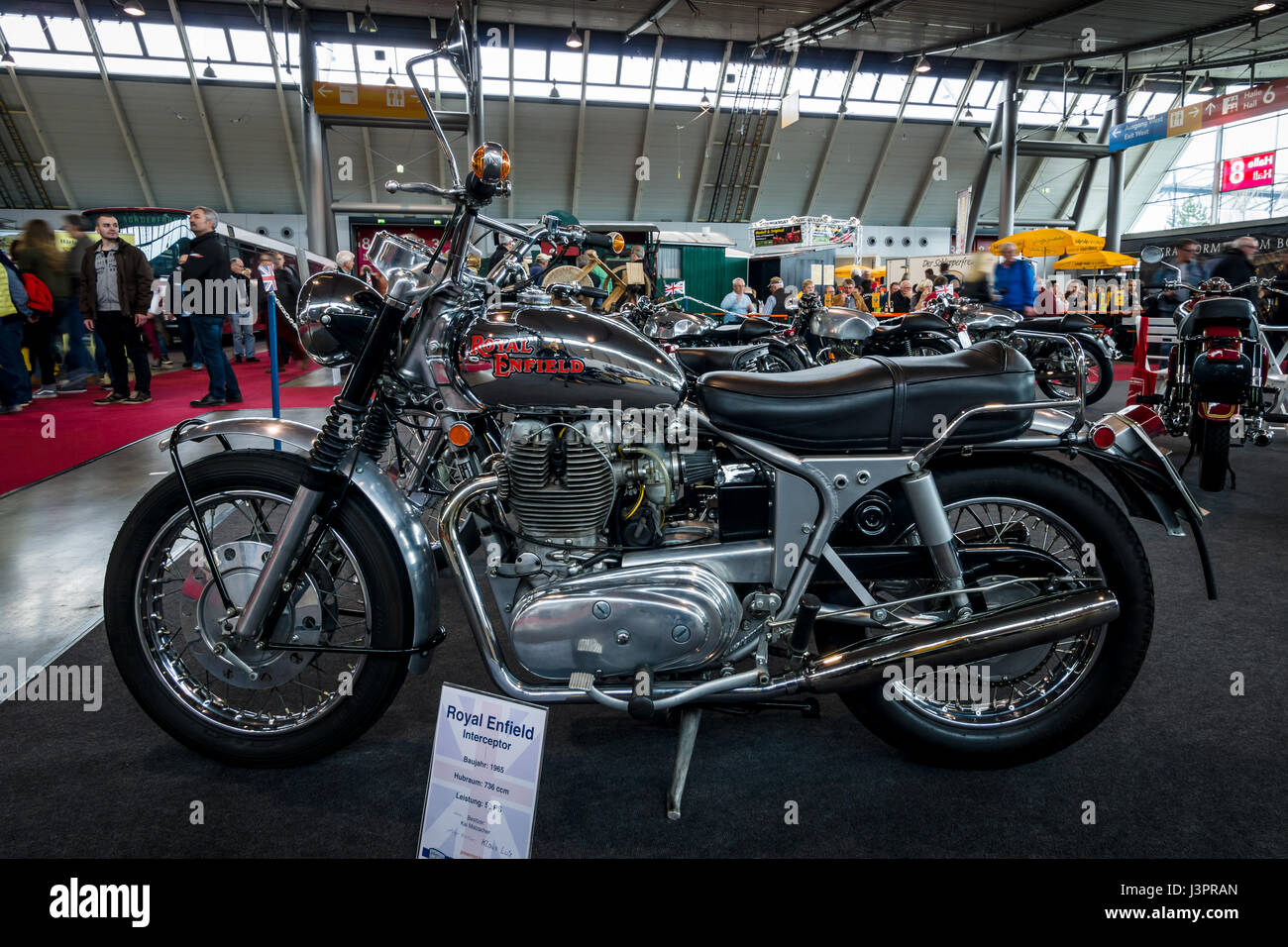 STUTTGART, GERMANY - MARCH 03, 2017: The motorcycle Royal Enfield  Interceptor, 1965. Europe's greatest classic car exhibition "RETRO CLASSICS  Stock Photo - Alamy