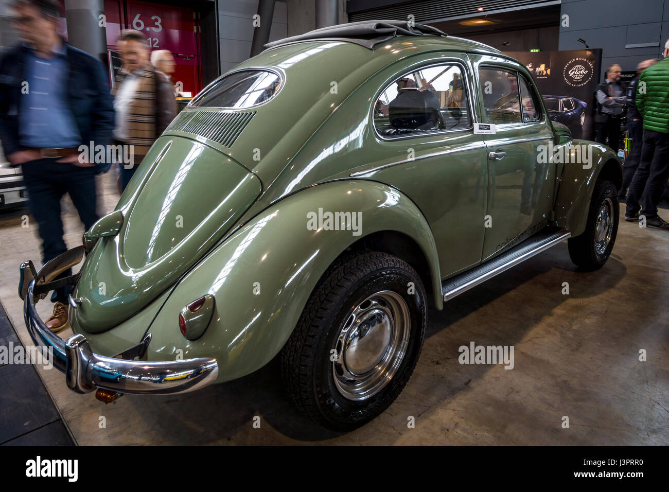 STUTTGART, GERMANY - MARCH 03, 2017: Subcompact Volkswagen Beetle, 1973. Rear view. Europe's greatest classic car exhibition 'RETRO CLASSICS' Stock Photo