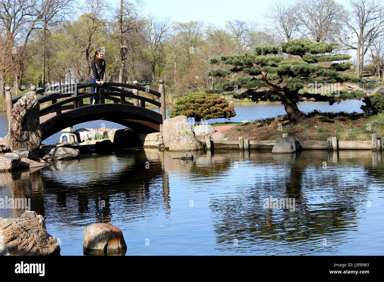 The Osaka Japanese Garden In Jackson Park Chicago Stock Photo