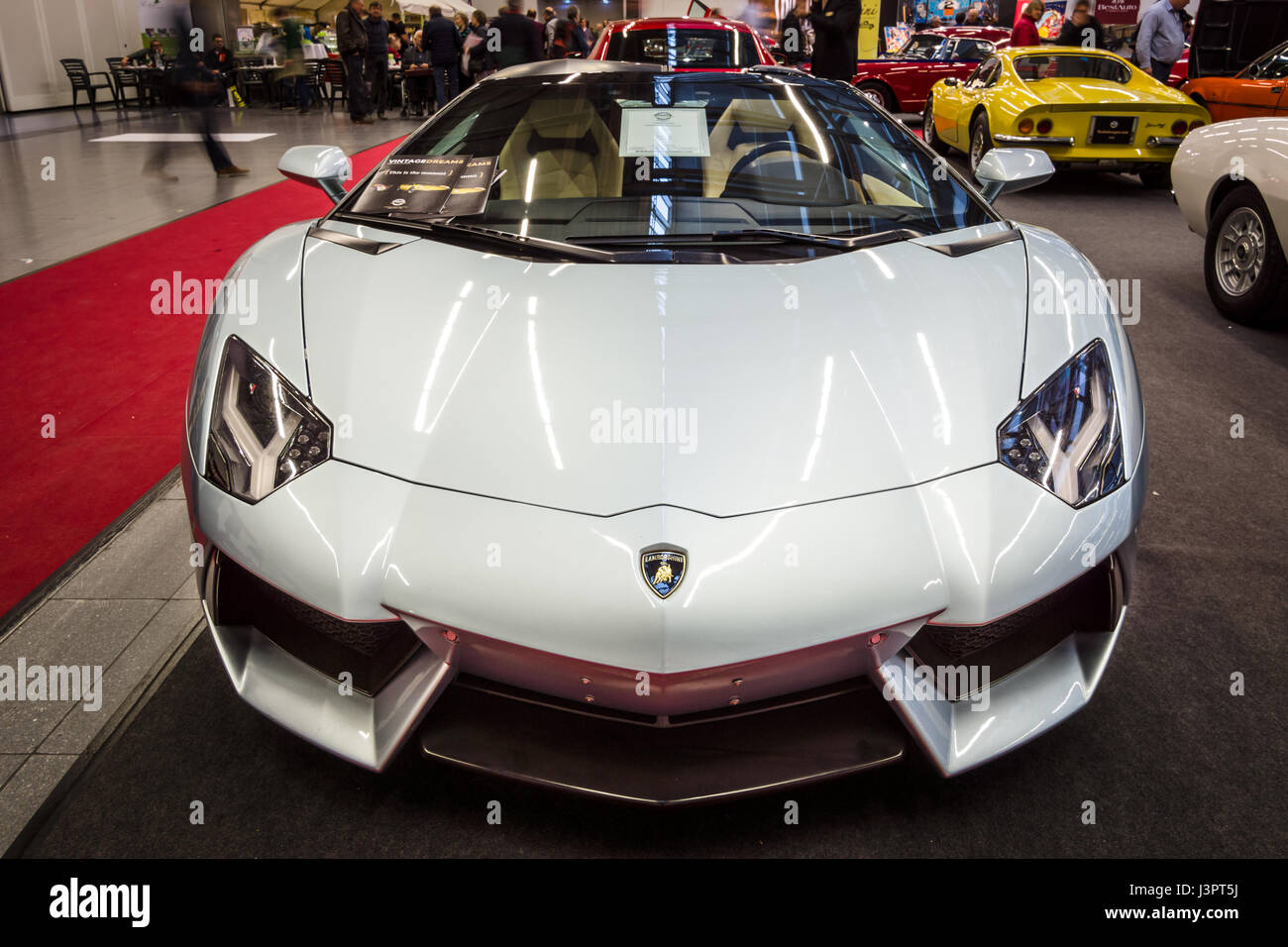 STUTTGART, GERMANY MARCH 03, 2017 Sports car Aventador LP 7004, 2014. Europe's