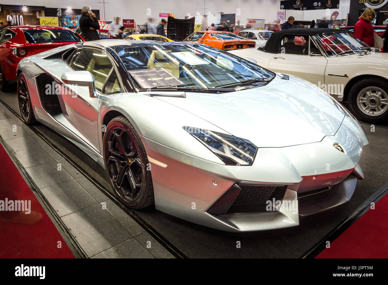 STUTTGART, GERMANY MARCH 03, 2017 Sports car Aventador LP 7004, 2014. Europe's