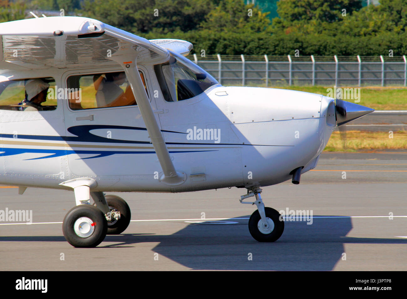 Cessna 172 Skyhawk at Chofu Airport Tokyo Japan Stock Photo