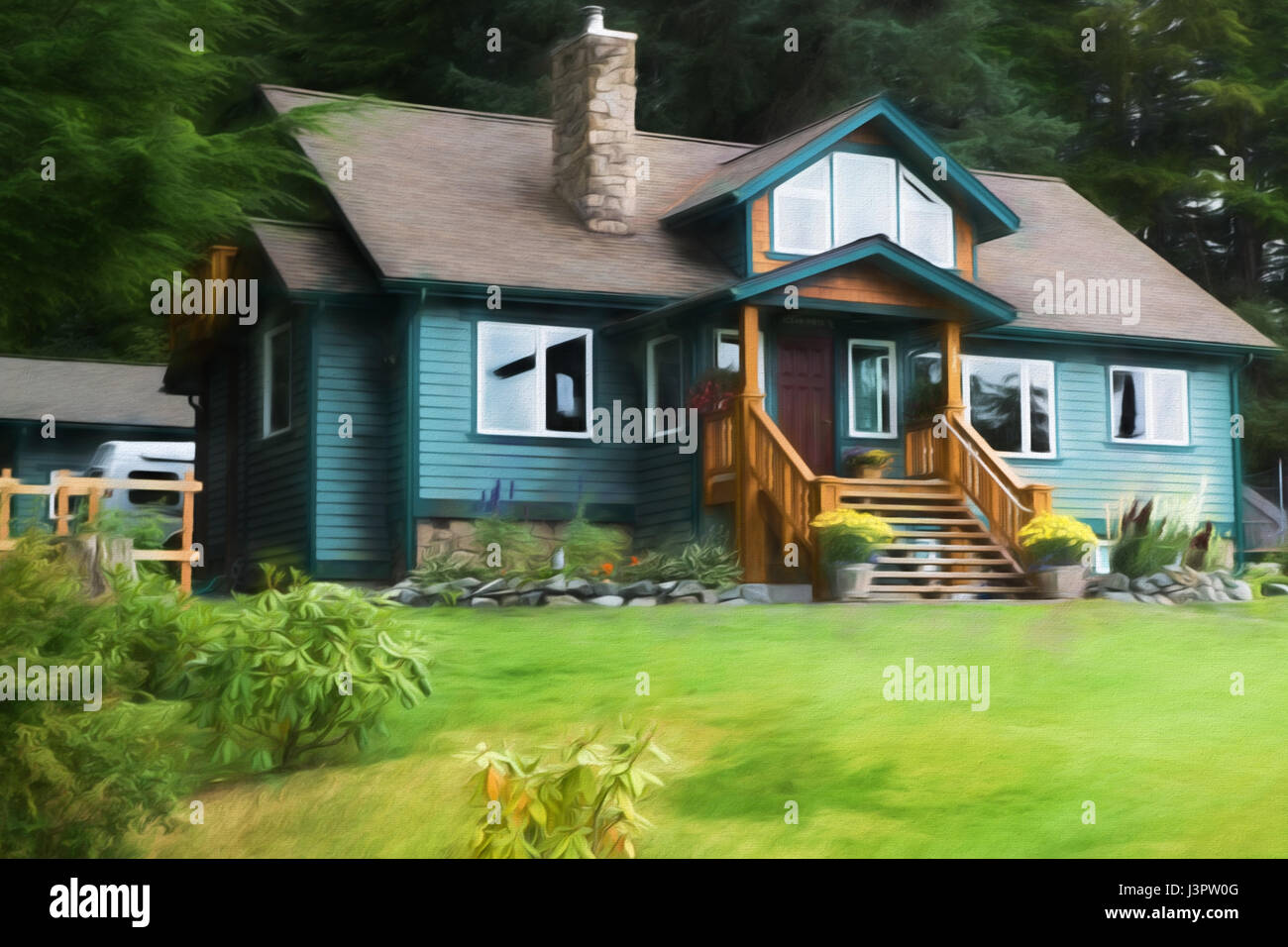 Lovely home in Sitka, Alaska Stock Photo Alamy