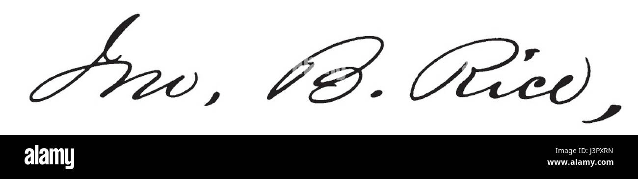 John B. Rice signature Stock Photo Alamy