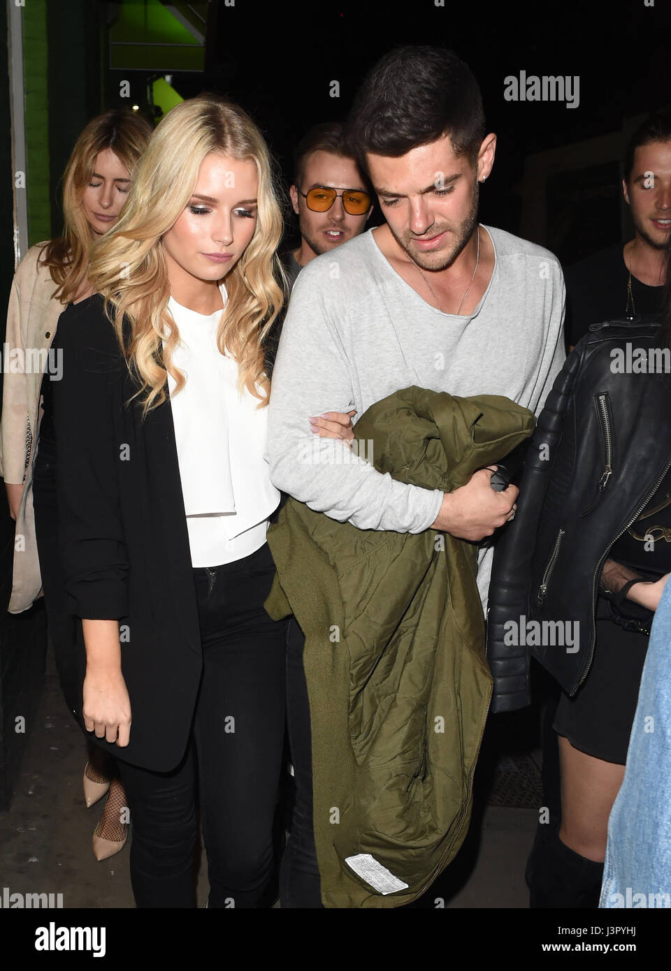 Lottie Moss and Alex Mytton seen looking cosy following rumoured split and arguments. Alex and Lottie were seen arm in arm as they left Bunga Bunga Nightclub Featuring: Lottie Moss, Alex Mytton Where: London, United Kingdom When: 06 Apr 2017 Stock Photo