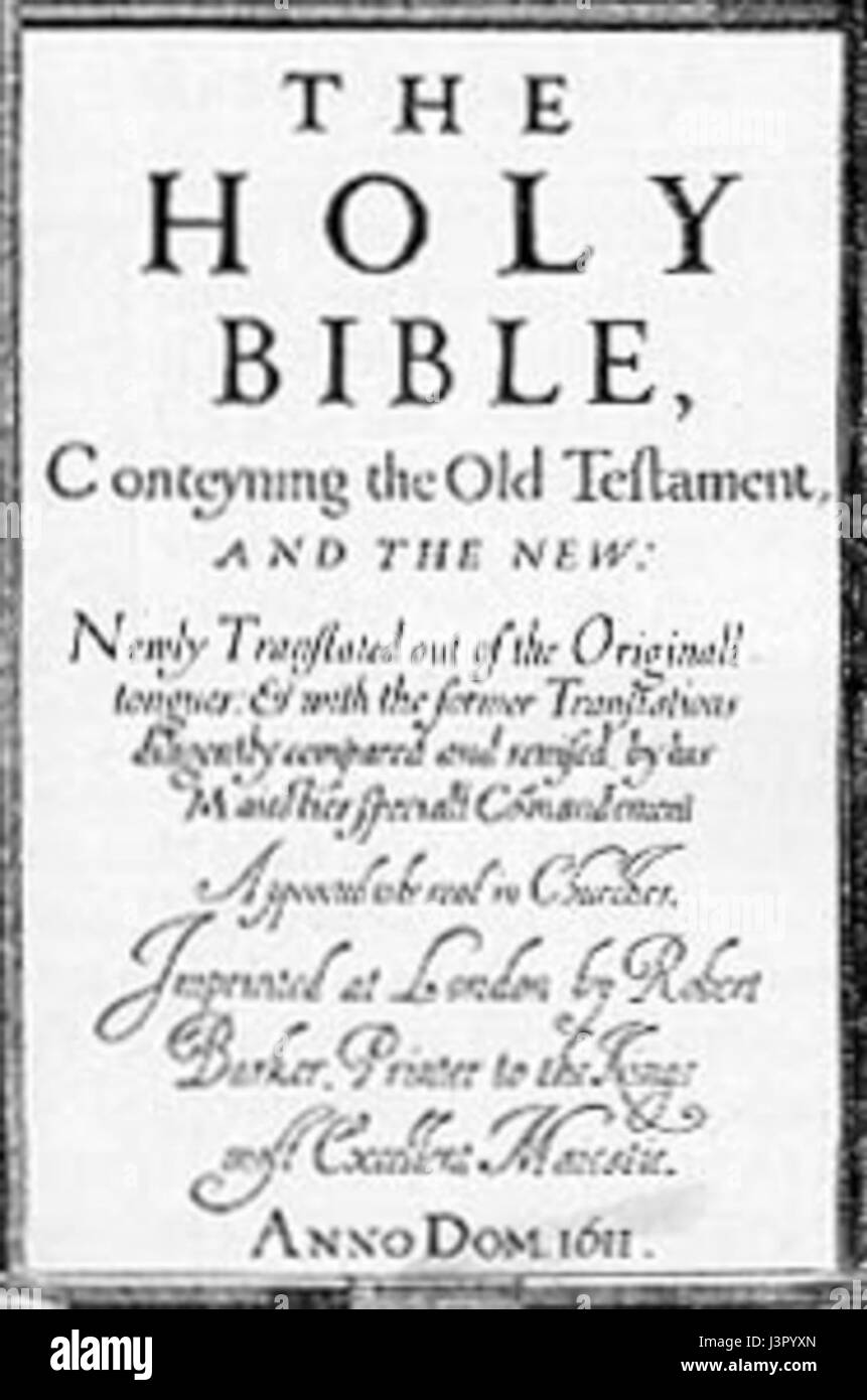 King James Version Stock Photo Alamy