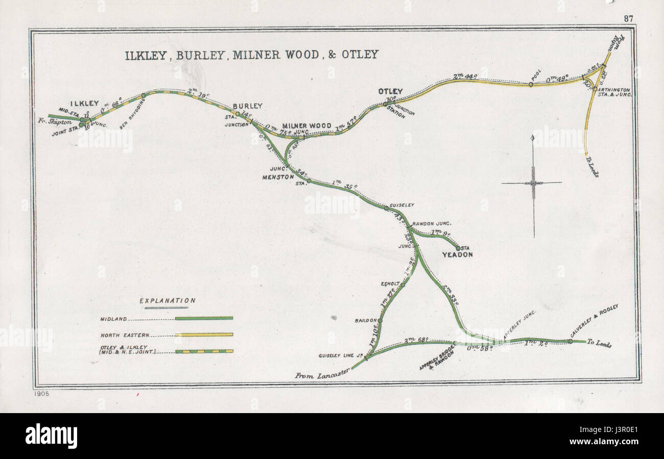 Map of burley hires stock photography and images Alamy