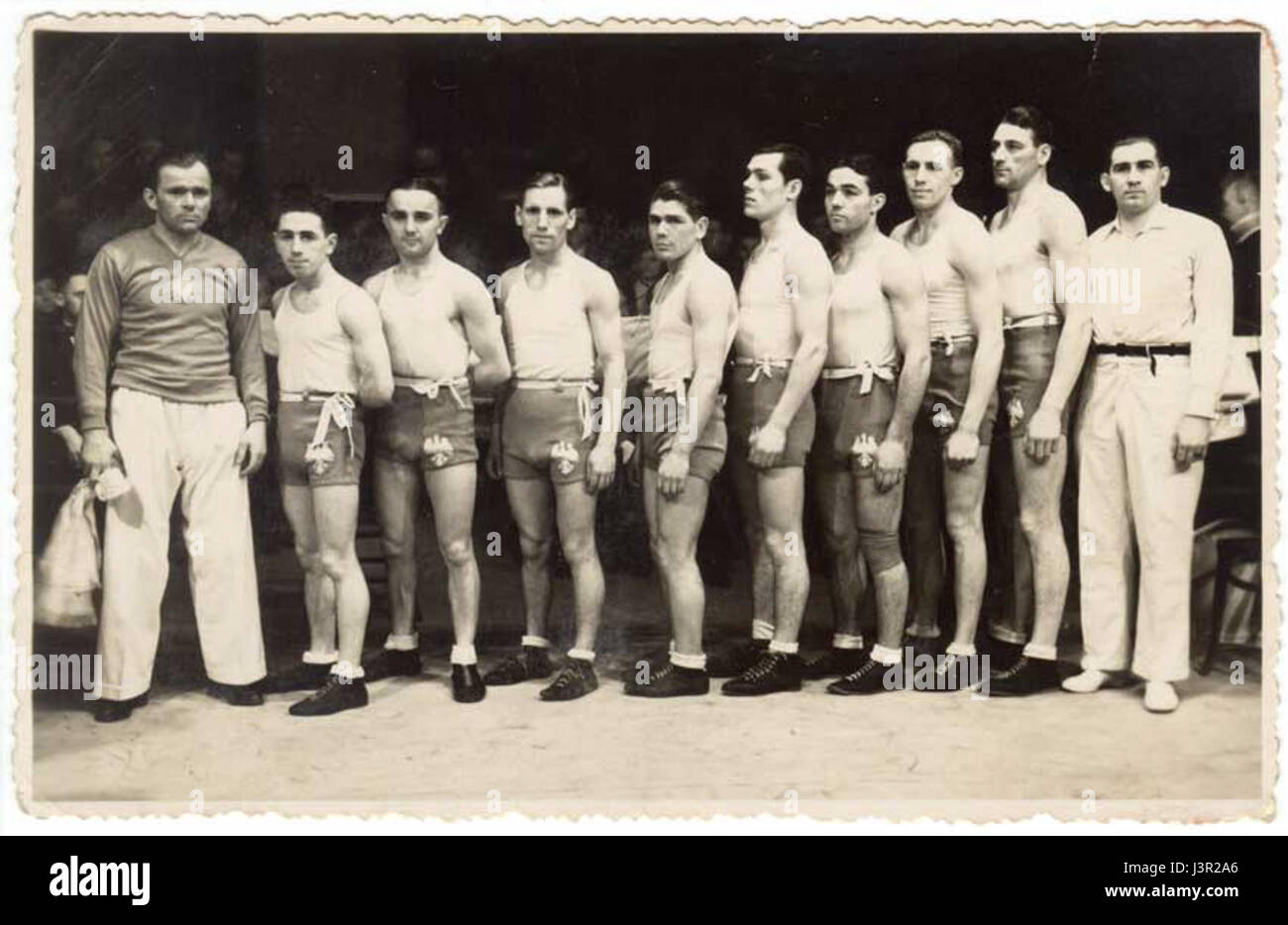 Kadra Polski boks 1937 Stock Photo
