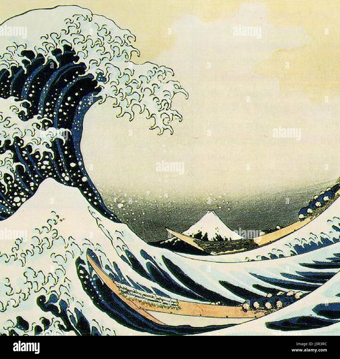 油彩画 【Okinawa at that time】F3 Kanagawa Oki Nami Ura by Katsushika Hokusai, 3d Printed with