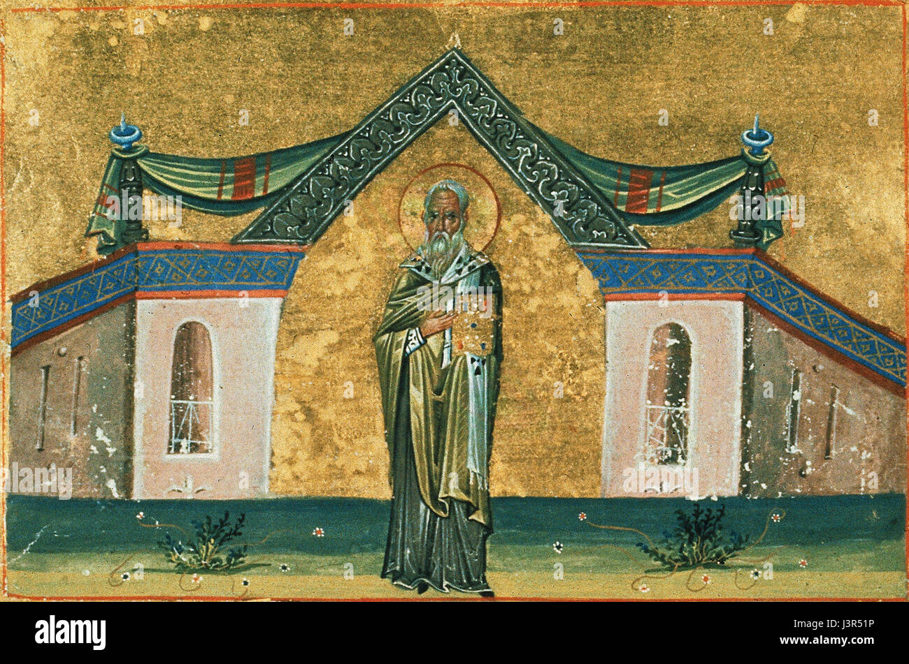 John, Bishop of Polybotum (Menologion of Basil II) Stock Photo