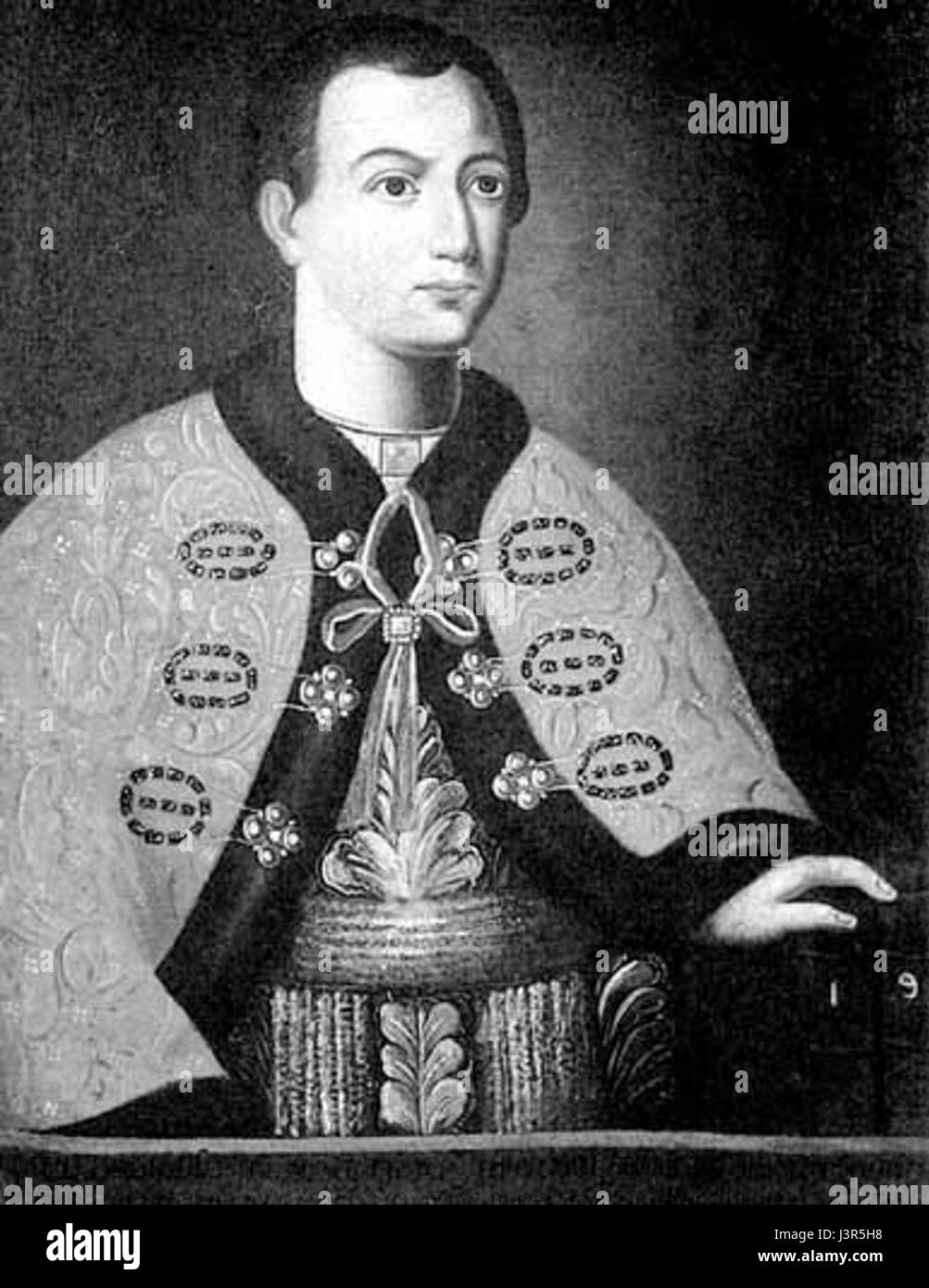 This image or reference depicts Ivan V of Russia during his youth. Ivan V was a Tsar of Russia who co-ruled with his brother Peter the Great. The image likely shows him before his reign as a significant historical figure in Russian history. Stock Photo