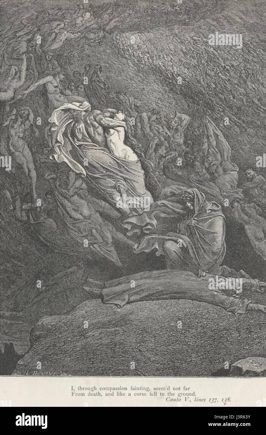 Inferno Canto 5 lines 137 138 Stock Photo Alamy