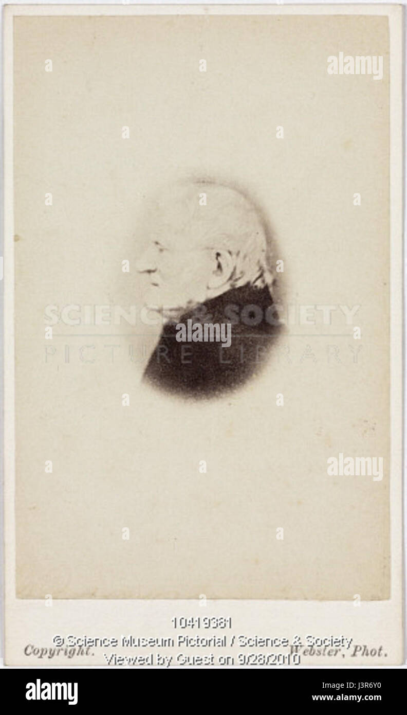 John Dalton Carte de Visite circa 1840 Stock Photo