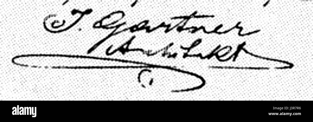 Jakob Gartner signature Stock Photo Alamy