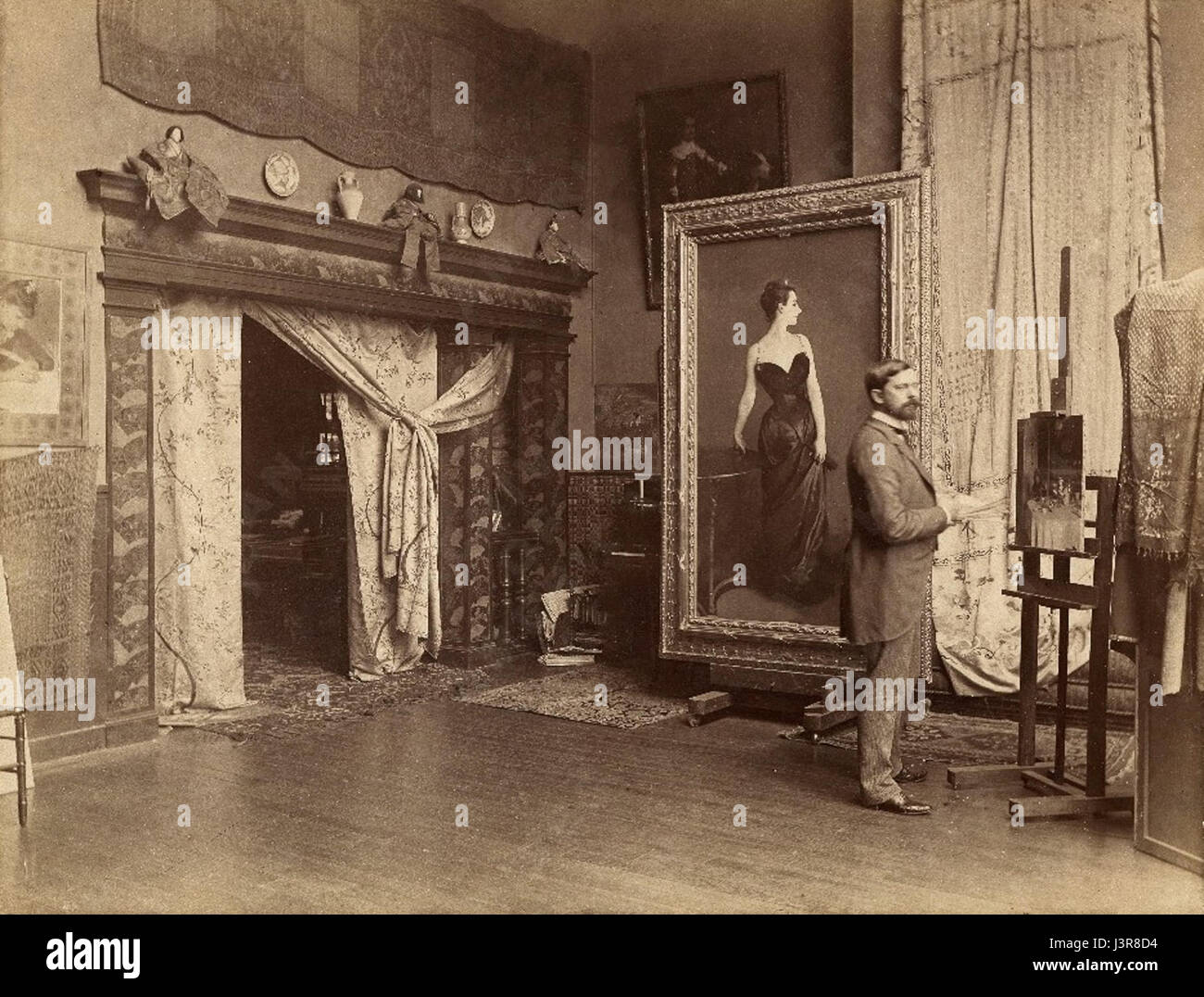 John Singer Sargent in atelier Stock Photo