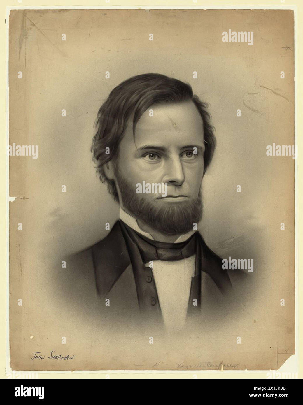 John Sherman 1846 drawing Stock Photo