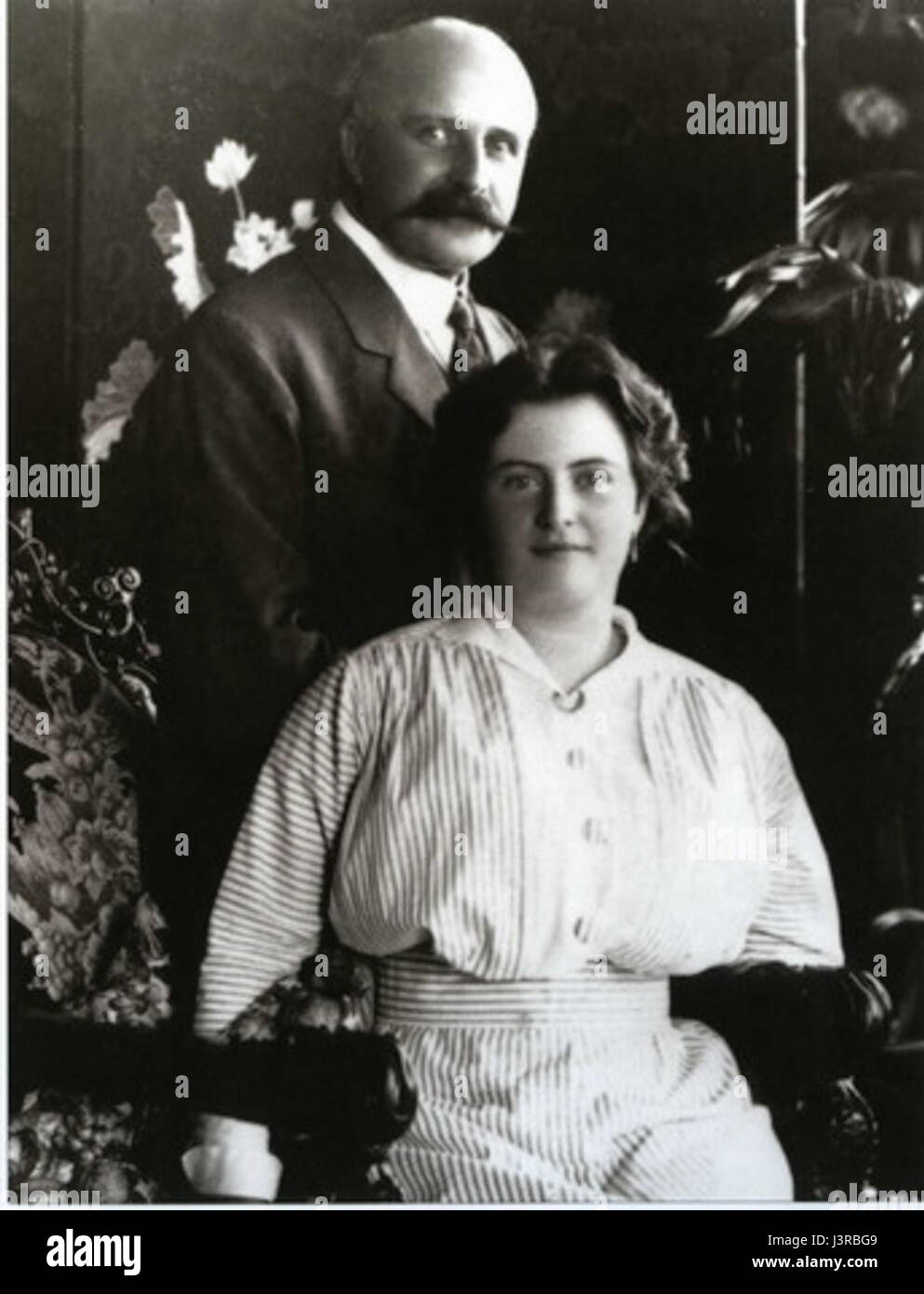 James Stewart Lockhart and his daughter Stock Photo