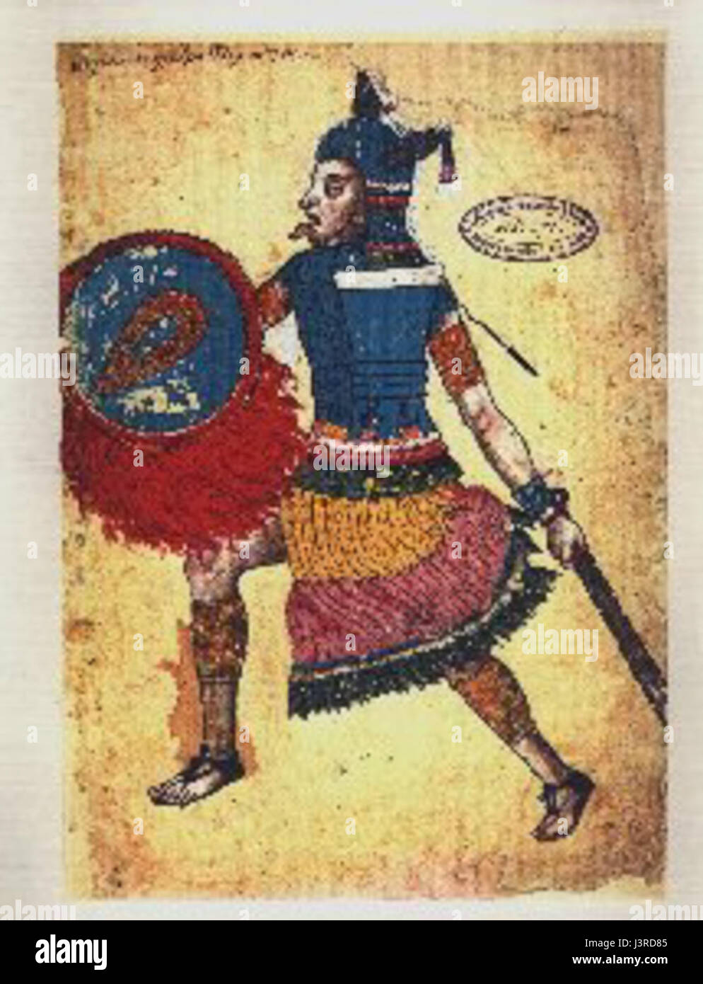 This image represents Nezahualcoyotl, the 15th-century Aztec king of ...