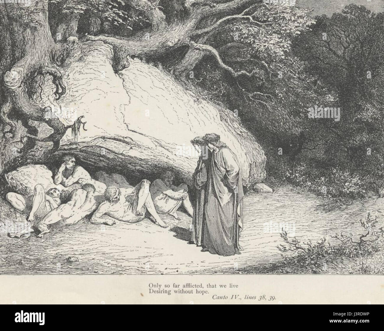 Inferno Canto 4 unbaptised lines 38 39 Stock Photo Alamy