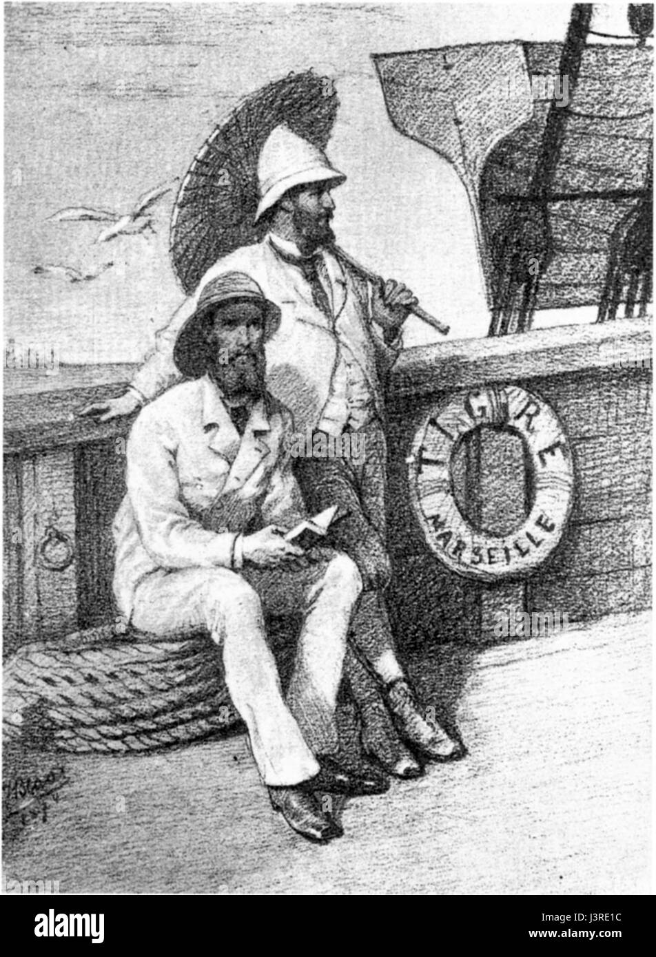 This image features two prominent historical figures: Josef Freiherr ...