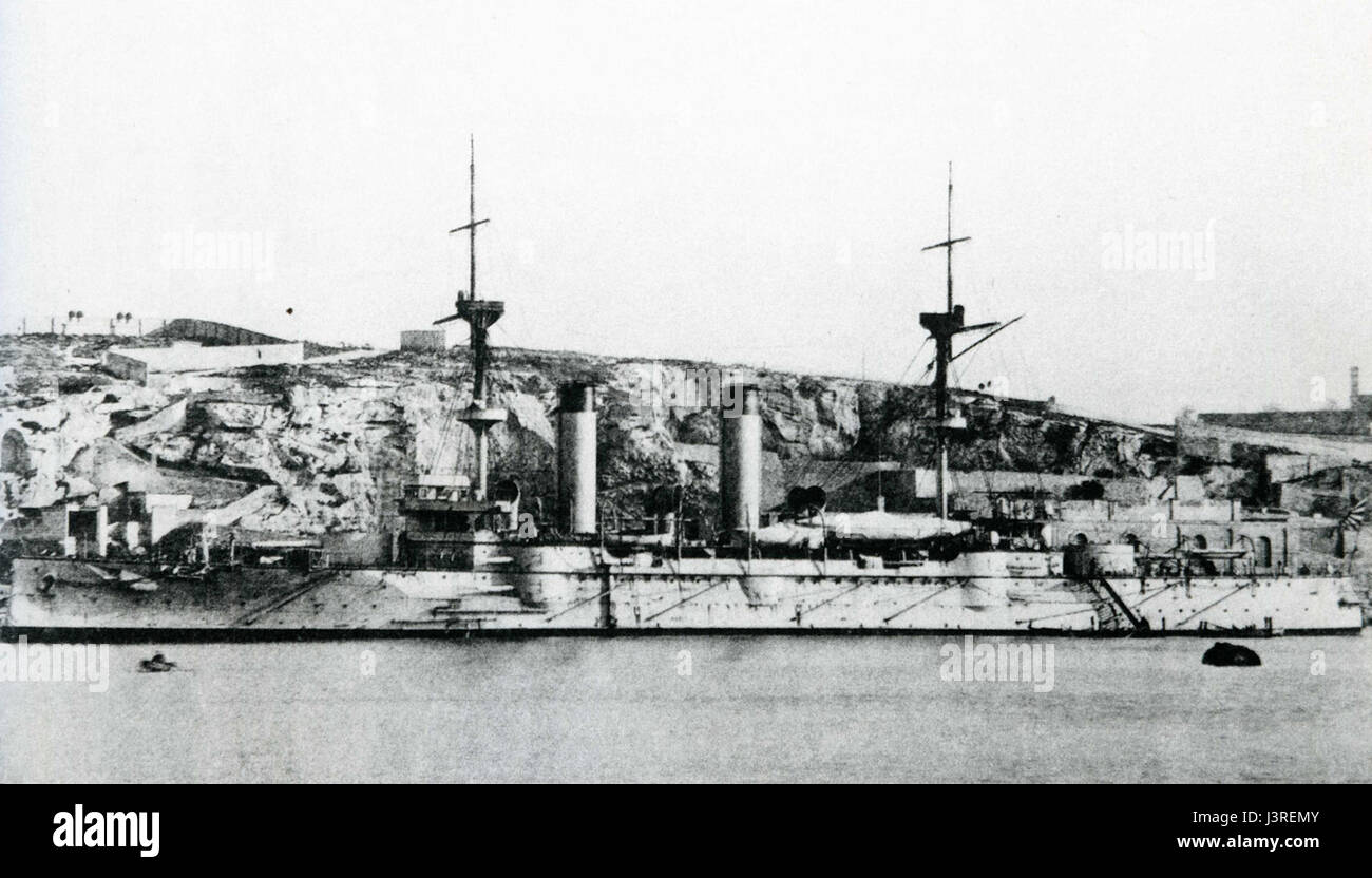 Japanese cruiser Asama at Malta Stock Photo Alamy