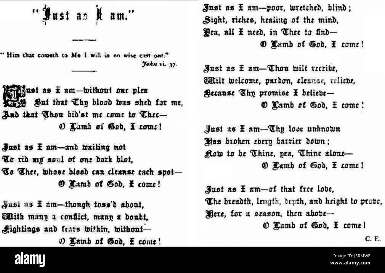 Just as I am Stock Photo Alamy