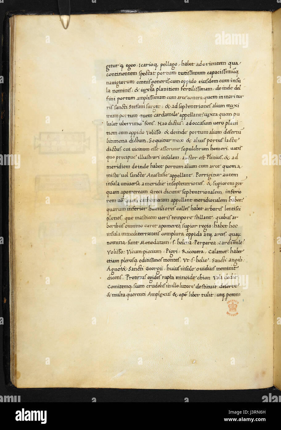 Insularium Illustratum (Additional MS 15760, f.34v) Stock Photo