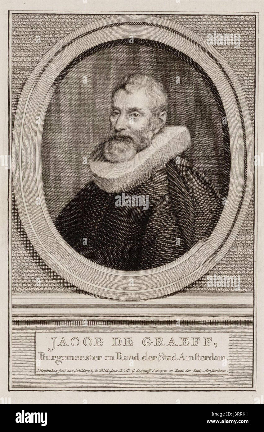 Jacob Dircksz de Graeff, Gravur von Jacobus Houbraken Stock Photo