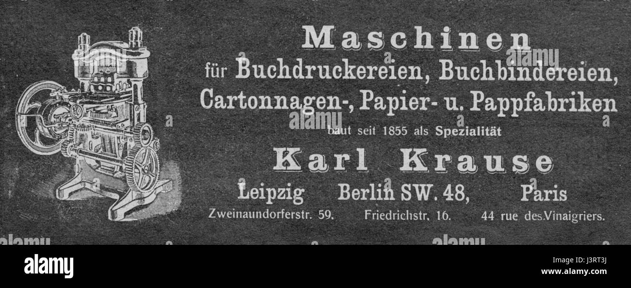 Karl Krause Maschinen, Reclams Universum 1905 Stock Photo