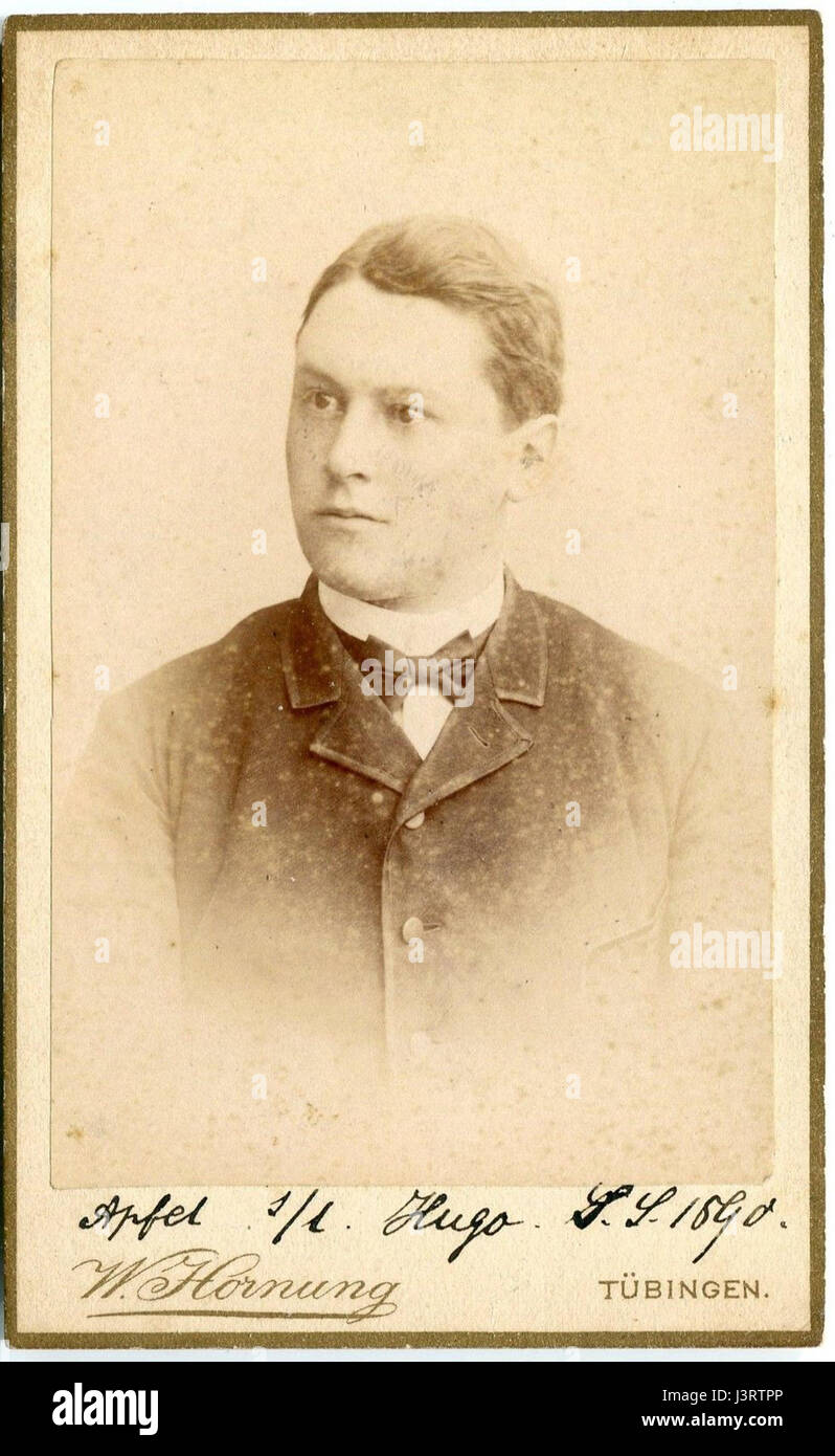 JW Hornung Hugo Apfel 1890 Stock Photo - Alamy