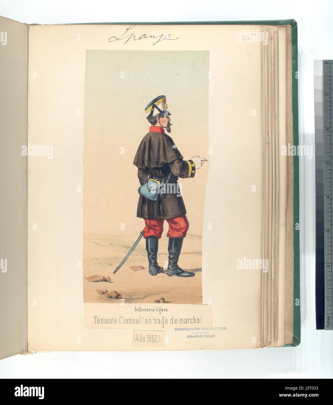 Infanteria ligera. Teniente Coronel (en trage de marcha). 1862 (NYPL b14896507 91378) Stock Photo