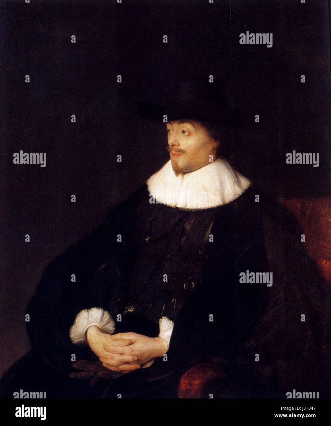 Jan Lievens   Portret van Constantijn Huygens Stock Photo