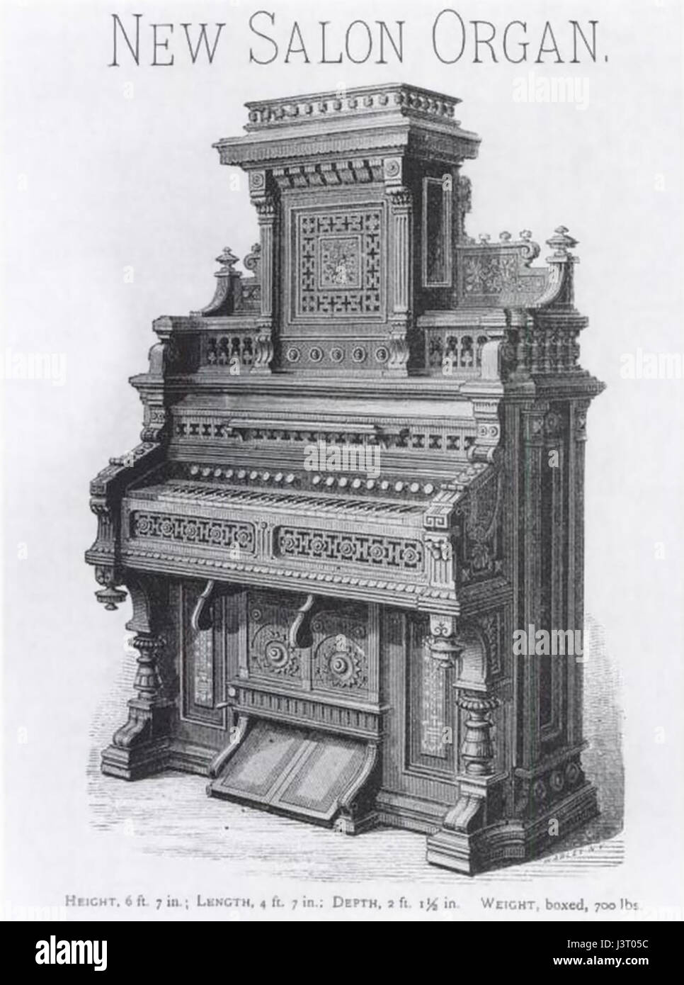 This reference details a New Salon Organ from J. Estey & Company