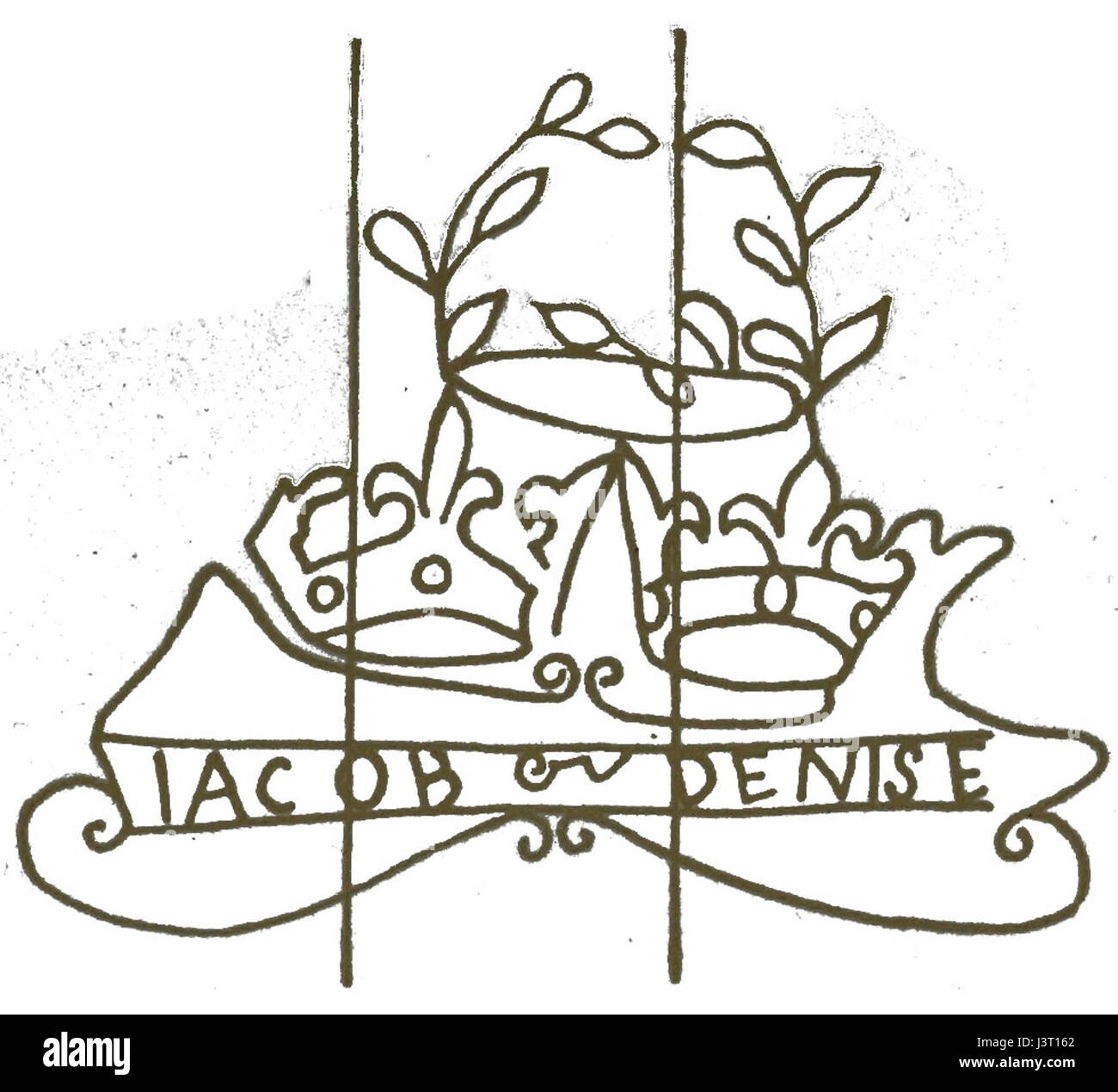 A portrait of Jacob Denise, captured in 0786, representing an individual of historical significance. The image presents details related to his identity and social context during the time. Stock Photo