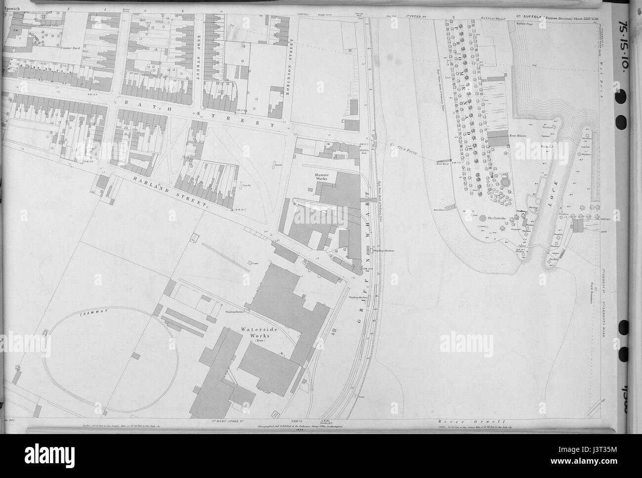 Map of ipswich Black and White Stock Photos & Images Alamy